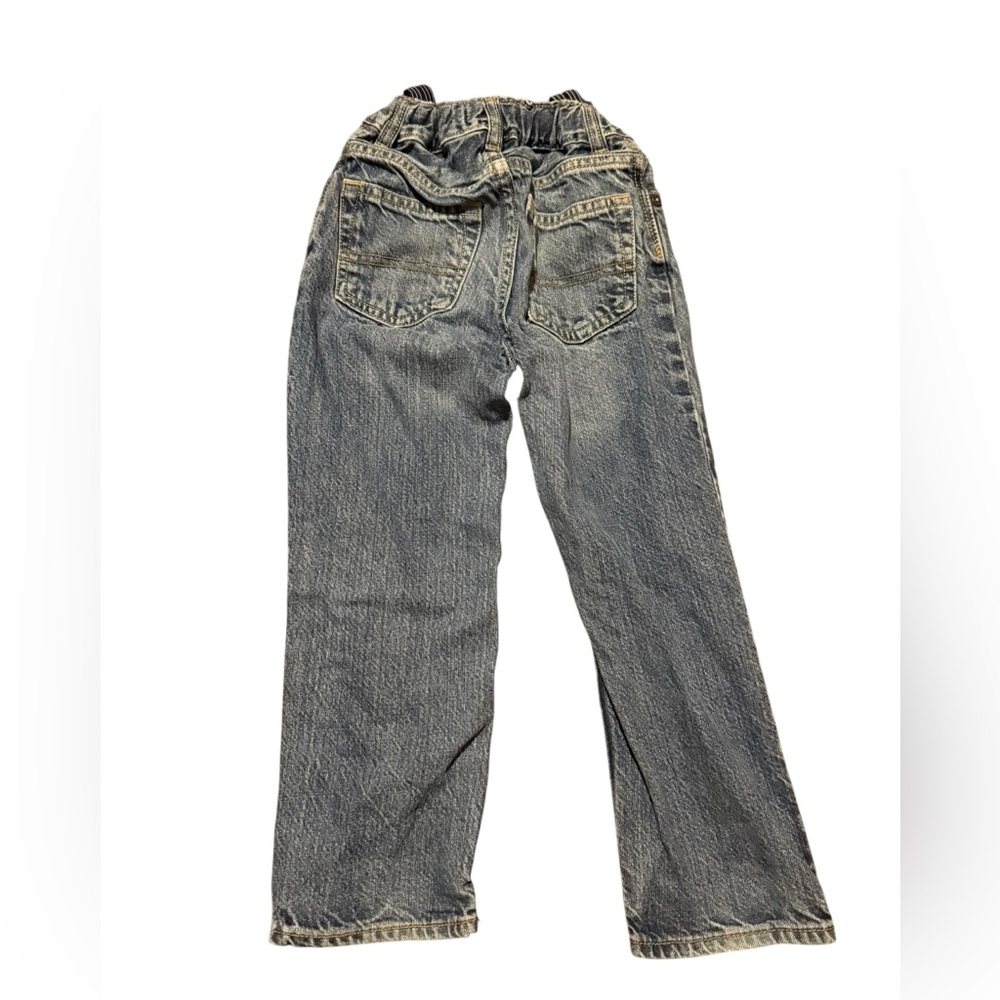 Osh Gosh B’gosh Boys Classic Blue jeans‎ Adjustable strap Sz 5R 100% cotton